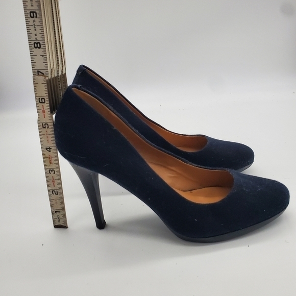Nine West Wise Up Heels Women Size 8.5M Shoes Navy Blue - Picture 3 of 13
